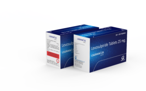 LSGRAM 25 Tablet strip of levosulpiride 25 mg tablets from Ingram Biosciences for GERD, dyspepsia and irritable bowel syndrome.